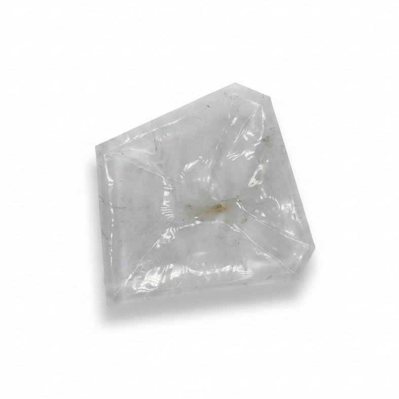 Rock crystal hexagon angular bowl tray, view 2 | Cayen Home