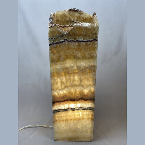 Serpentine onyx prism lamp, 15x15x45cm, view 2 | Cayen Home