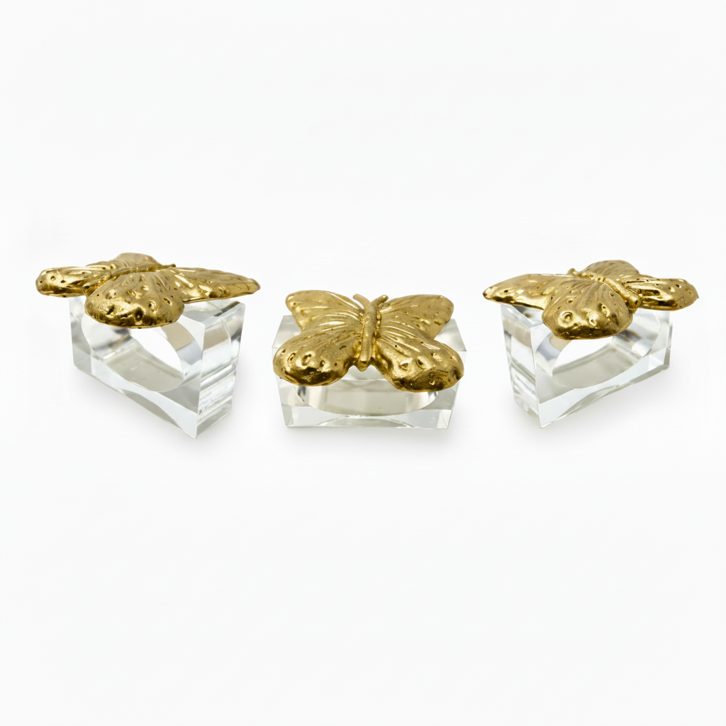 Butterfly Napkin Rings- Clear