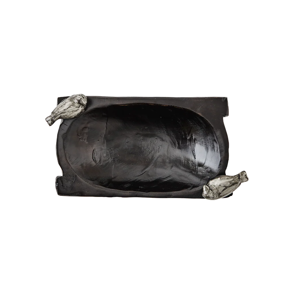 Jan Barboglio Chiquito Batea with 2 birds, wax-cast iron, view 2 | Cayen Home