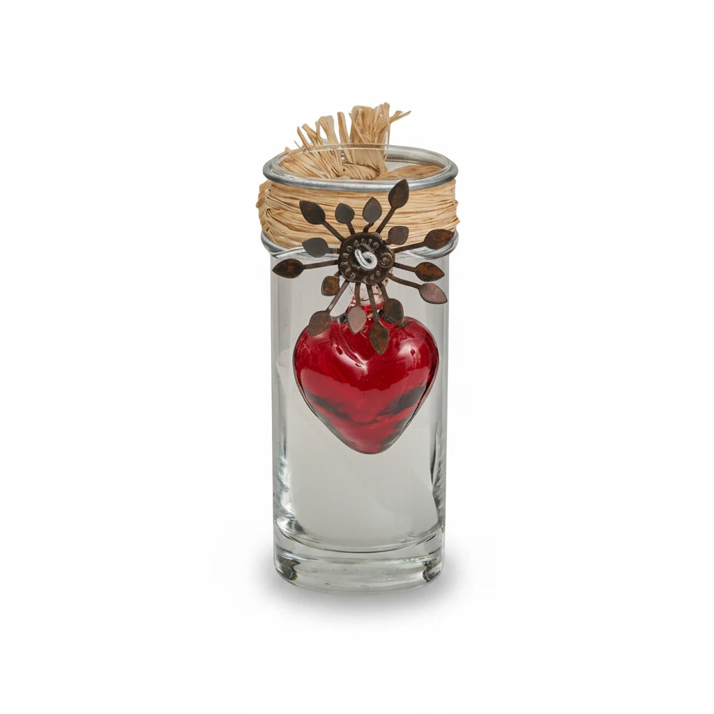 Jan Barboglio Adelita candle with red sacred heart | Cayen Home
