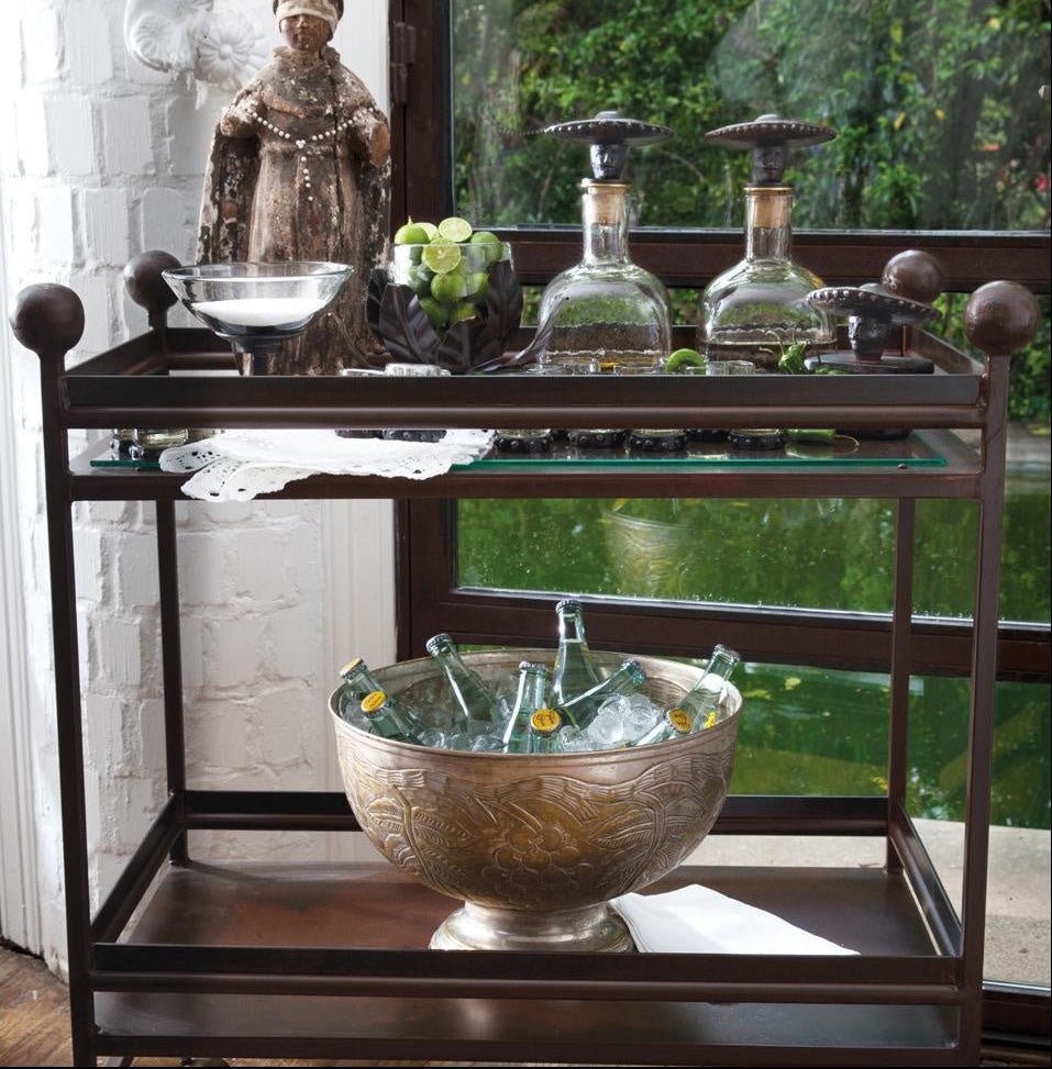 Jan Barboglio Linea bar cart, view 2 | Cayen Home