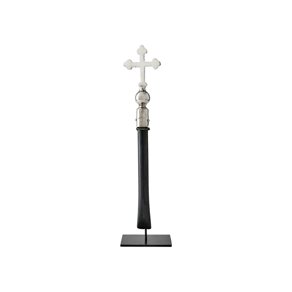 Jan Barboglio Cruz Procesional, nickel, with stand | Cayen Home