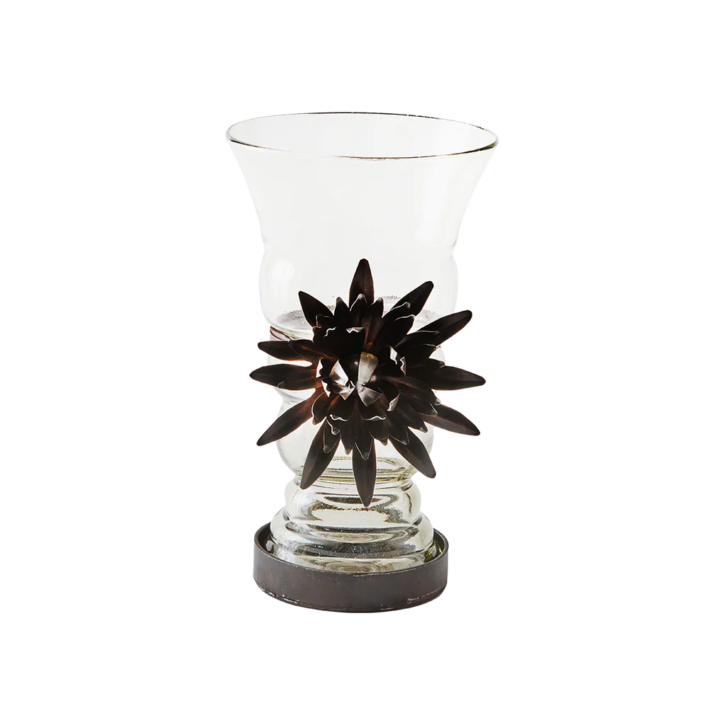 Jan Barboglio Florero vase with iron forged sunflower and base | Cayen Home