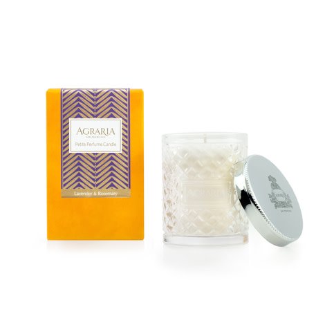 Agraria Lavender and Rosemary crystal candle, petite 3.4oz | Cayen Home