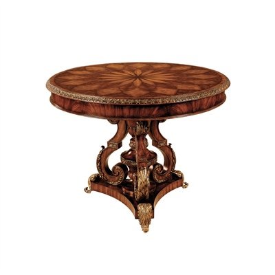 Maitland-Smith Hyde Park mahogany tripod center table, parquetry top | Cayen Home