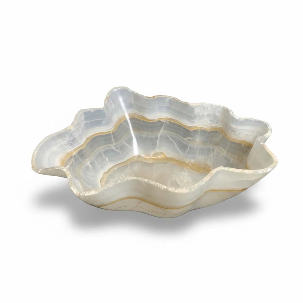 White Onyx Bowl 64 × 49 × 25 cm