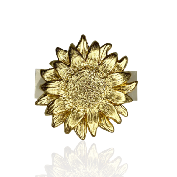 Southern Tribute sunflower napkin rings, set of 4 | Cayen Home