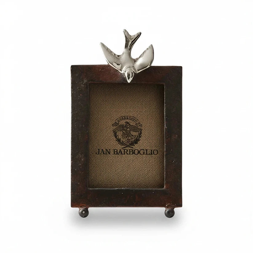 Jan Barboglio Golondrina frame with nickel bird, 5x7 | Cayen Home