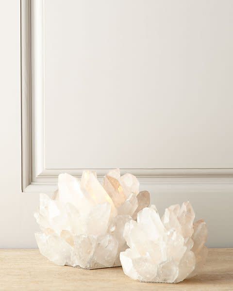 Clear quartz votive, medium, view 2 | Cayen Home