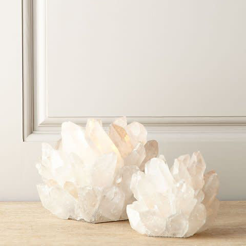 Clear quartz votive, large, view 2 | Cayen Home