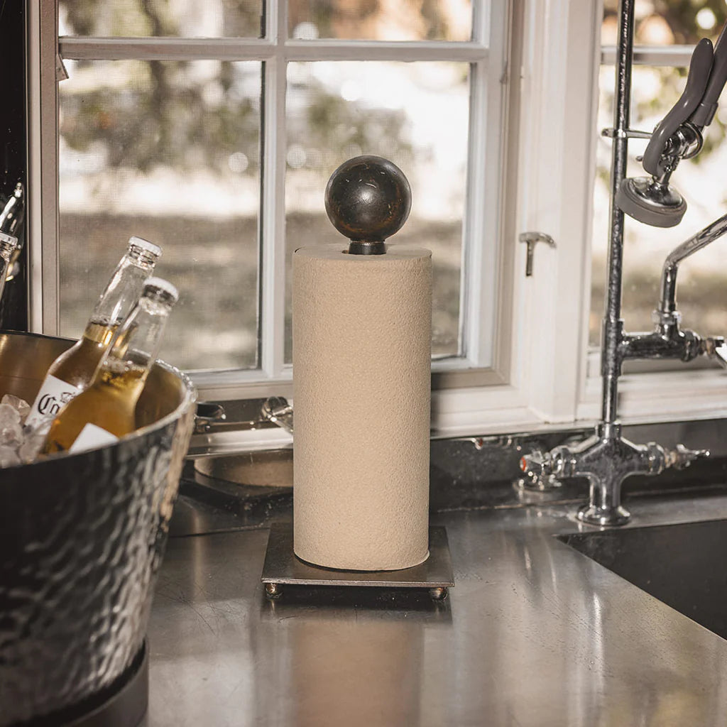 Jan Barboglio paper towel holder, view 2 | Cayen Home