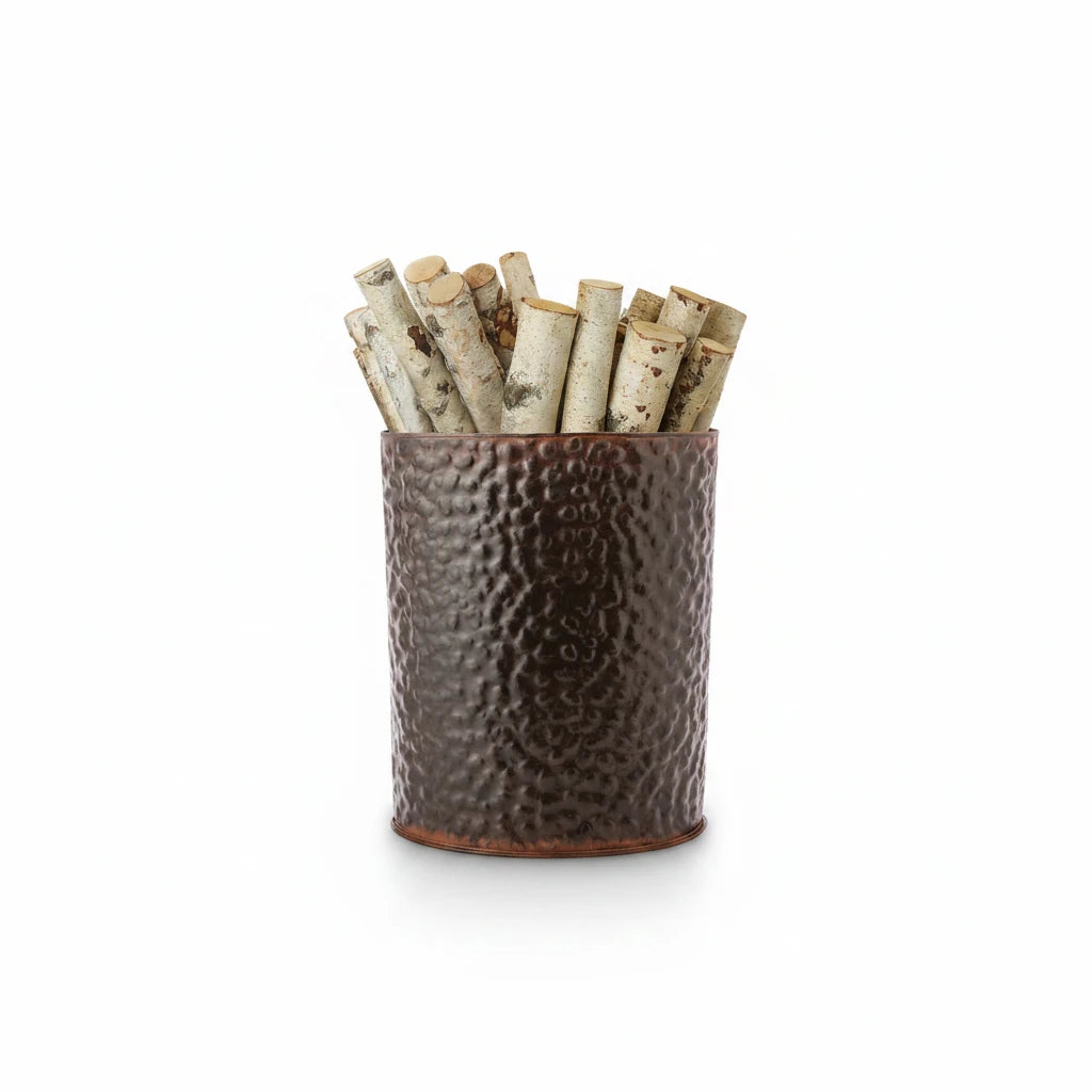 Jan Barboglio iron waste basket, view 2 | Cayen Home