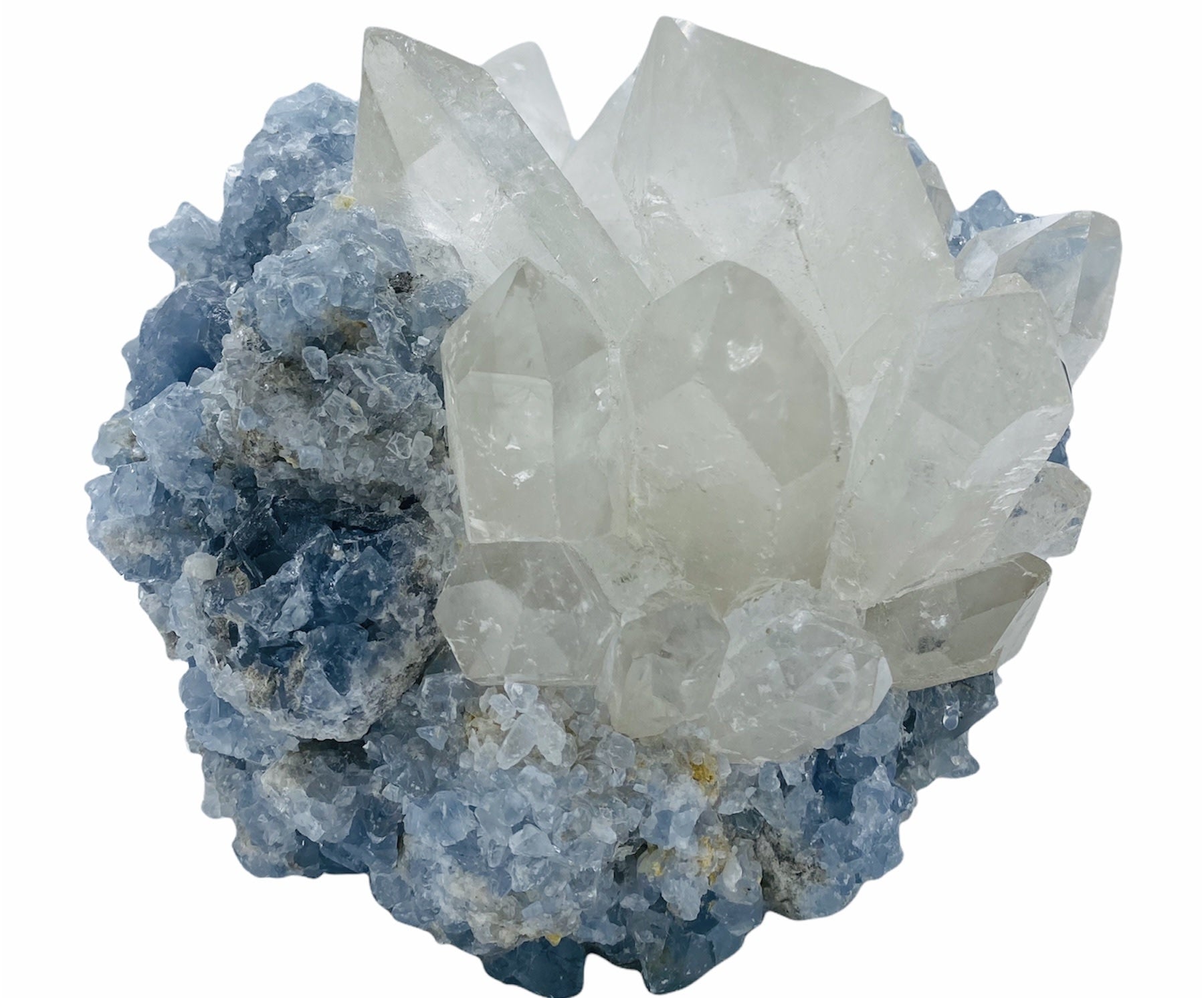 Clear quartz and celestite votive, large | Cayen Home