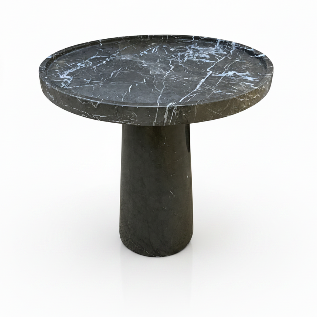 Black or White Small Side Table 46x45 CM