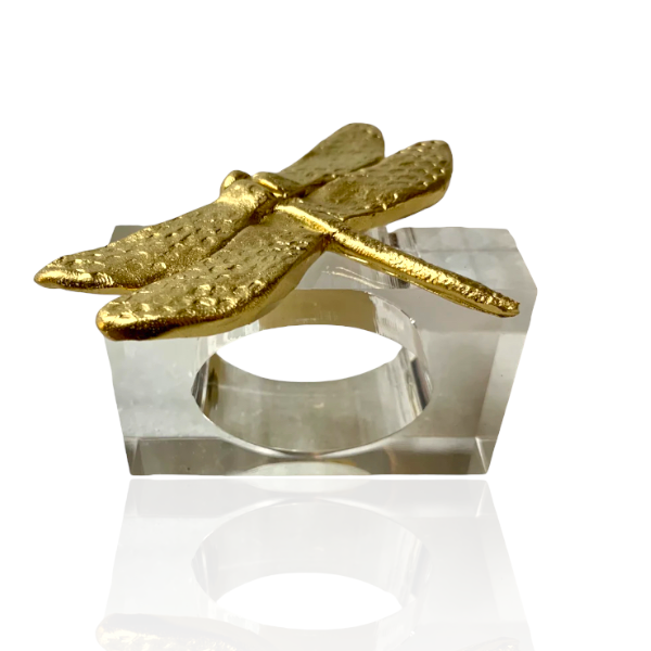 Southern Tribute dragonfly napkin rings, set of 4, view 2 | Cayen Home