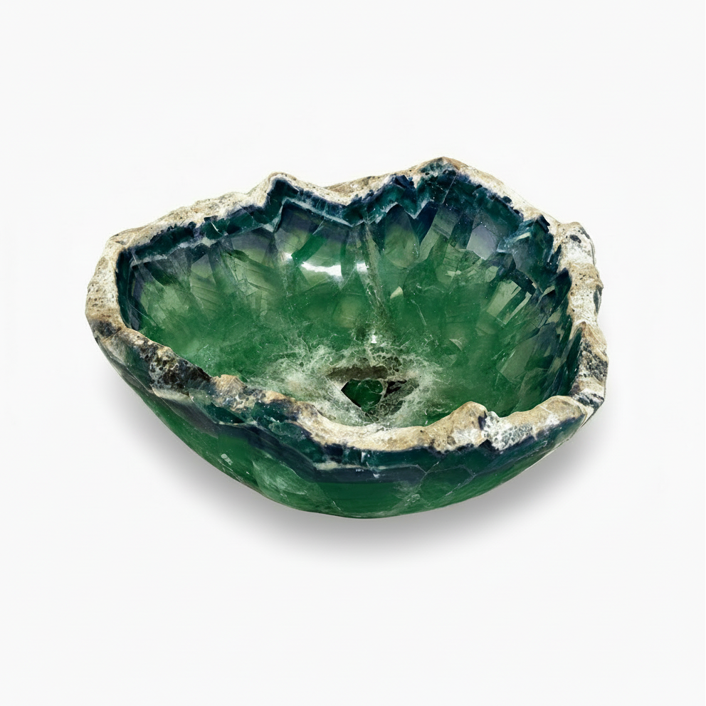 Fluorite Bowl 4 1/4 x 10 1/2 x 9 1/2" C