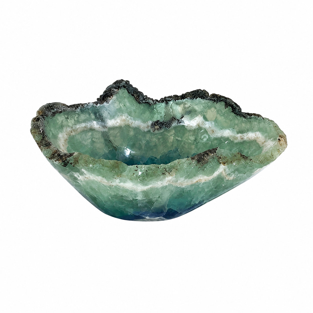 Fluorite Bowl 4 x 10 3/4 x 7" A
