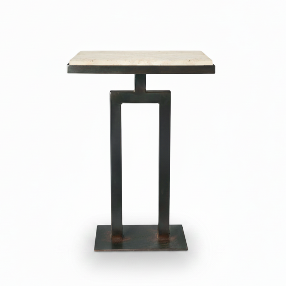 Jan Barboglio rectangular Torreon stone side table | Cayen Home