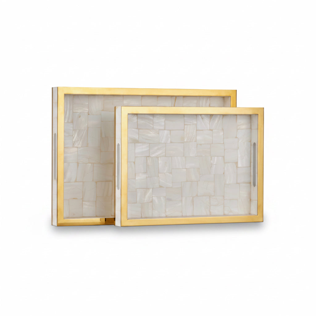Currey & Co Casey mother of pearl tray | Cayen Home