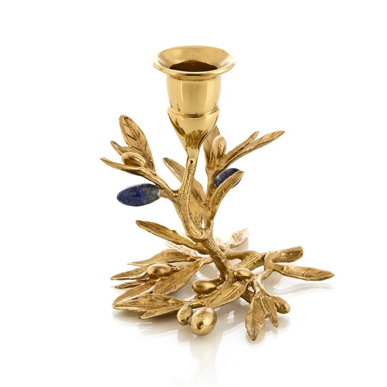 John-Richard brass Flora candleholder, small | Cayen Home