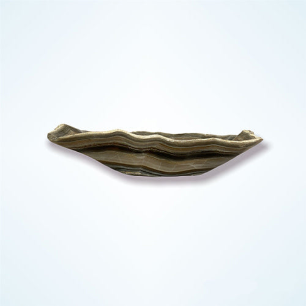 Dark Multi Gray Onyx Bowl 40x27x9