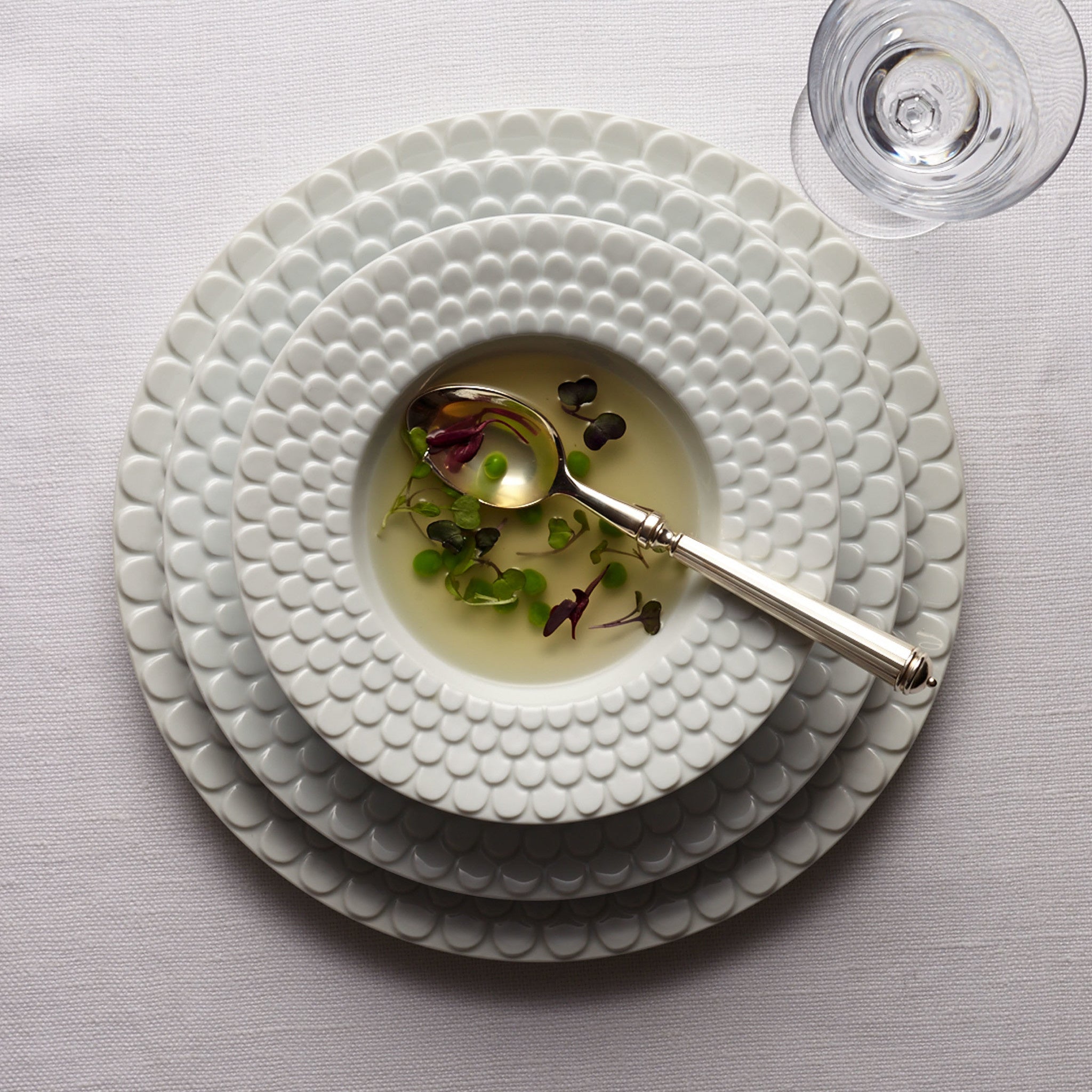 L'Objet Aegean bread and butter plate, white, view 3 | Cayen Home