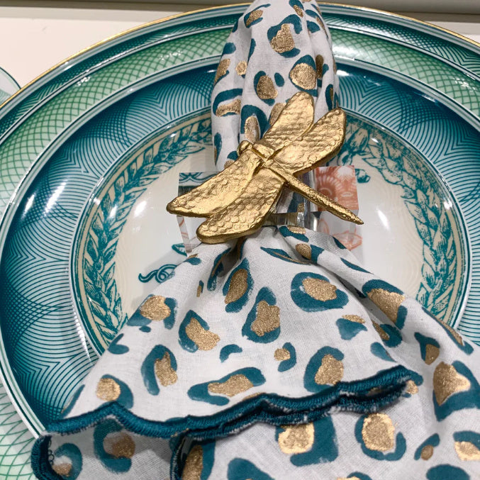 Southern Tribute dragonfly napkin rings, set of 4, view 3 | Cayen Home