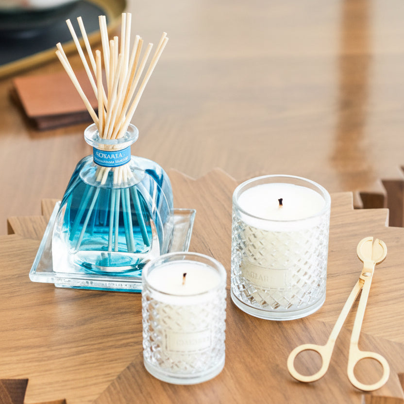Agraria Mediterranean Jasmine crystal candle, 7oz, view 2 | Cayen Home