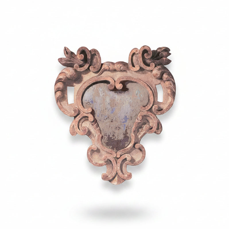 Carved wood and partial gilt Italianate cartouche | Cayen Home
