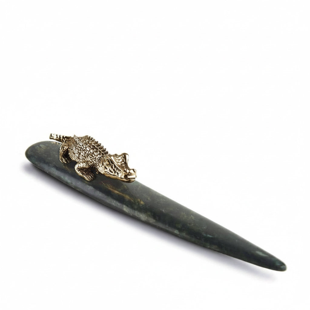L'Objet crocodile letter opener, gold | Cayen Home