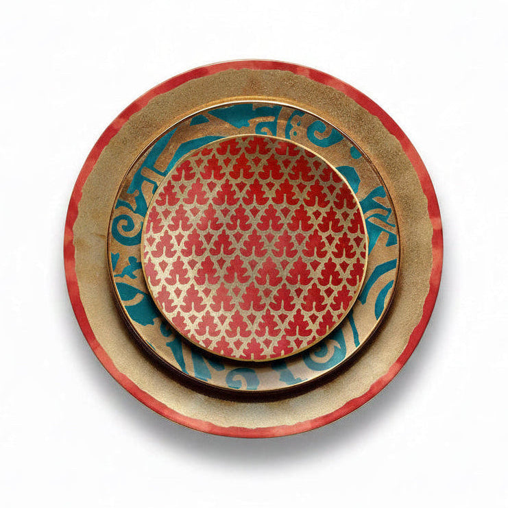 L'Objet Fortuny assorted canape plates, set of 4, view 2 | Cayen Home