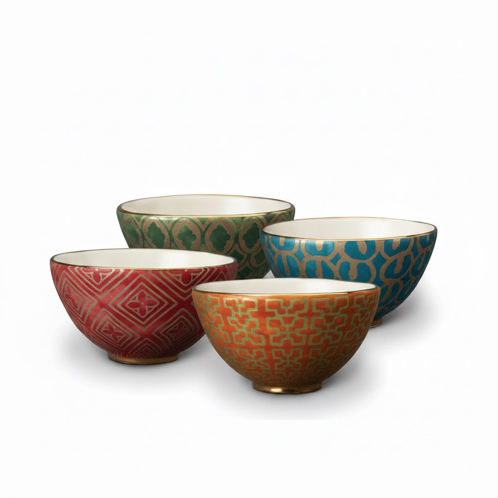 L'Objet Fortuny assorted cereal bowls, set of 4 | Cayen Home