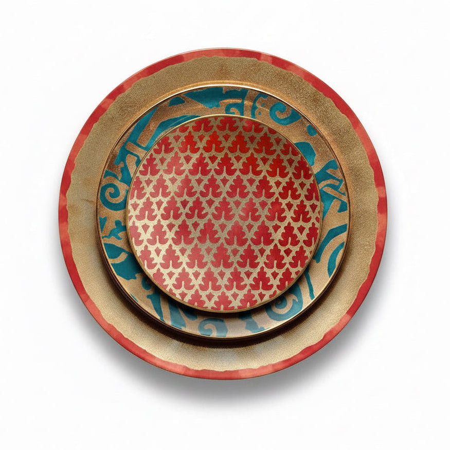 L'Objet Fortuny assorted dessert plates, set of 4, view 2 | Cayen Home