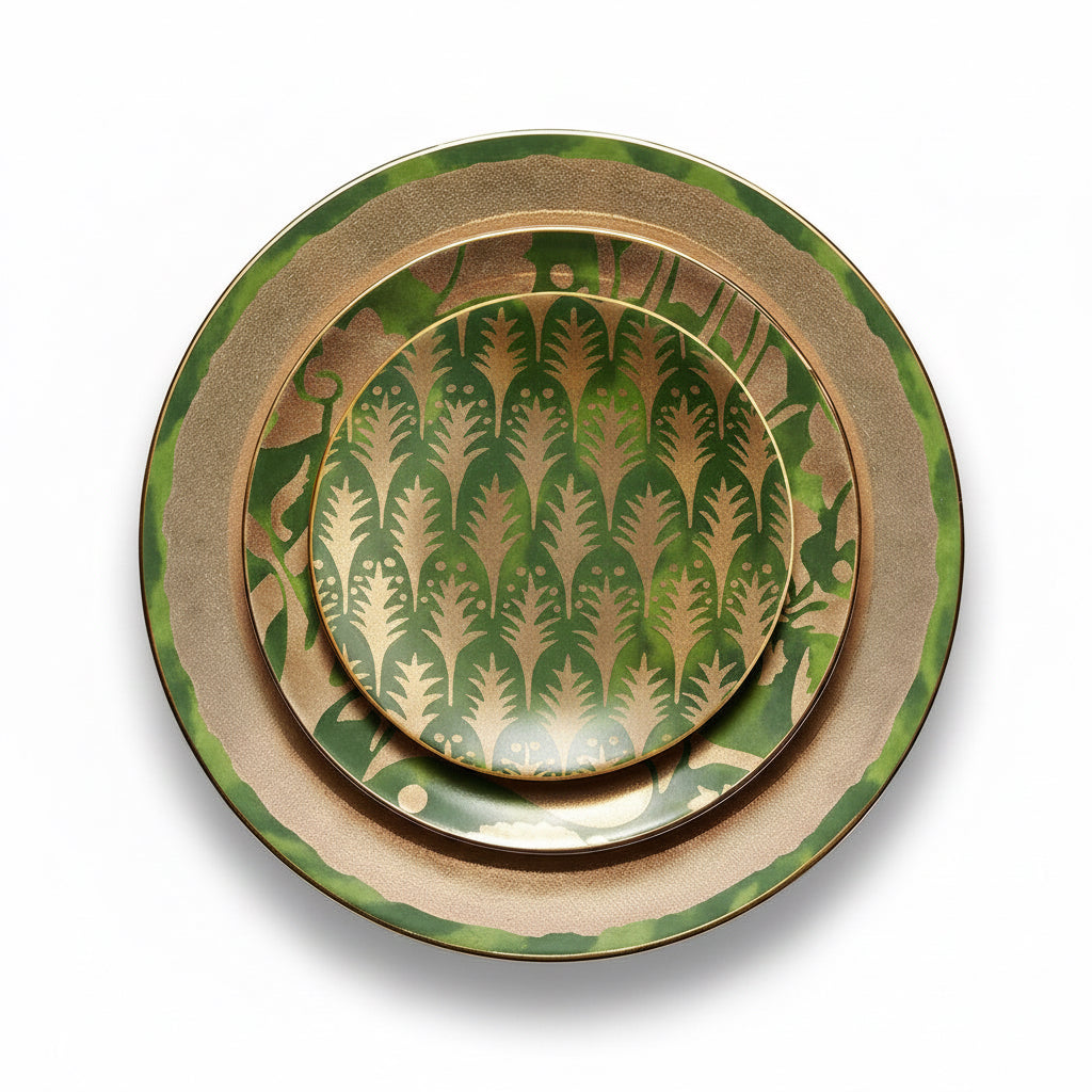 L'Objet Fortuny assorted dessert plates, set of 4, view 5 | Cayen Home
