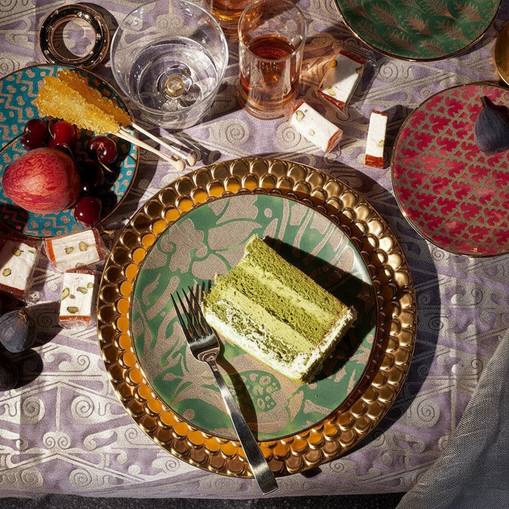 L'Objet Fortuny assorted dessert plates, set of 4, view 8 | Cayen Home