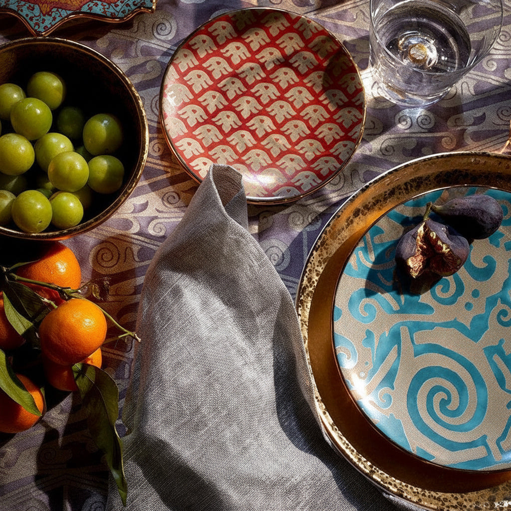 L'Objet Fortuny Murillo canape plates, set of 4, view 3 | Cayen Home