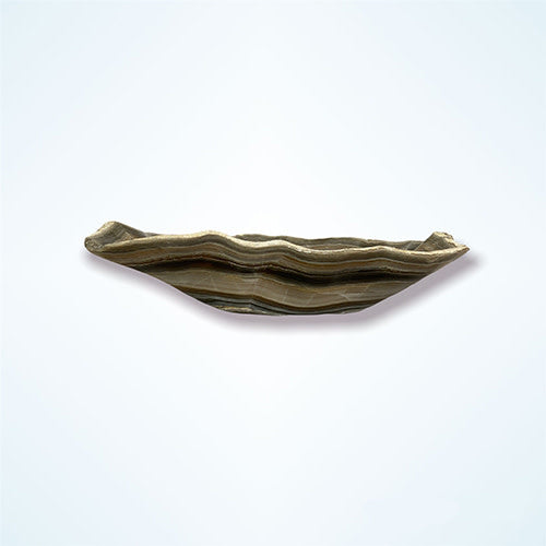 Dark multi gray onyx bowl, 40x27x9cm, view 2 | Cayen Home