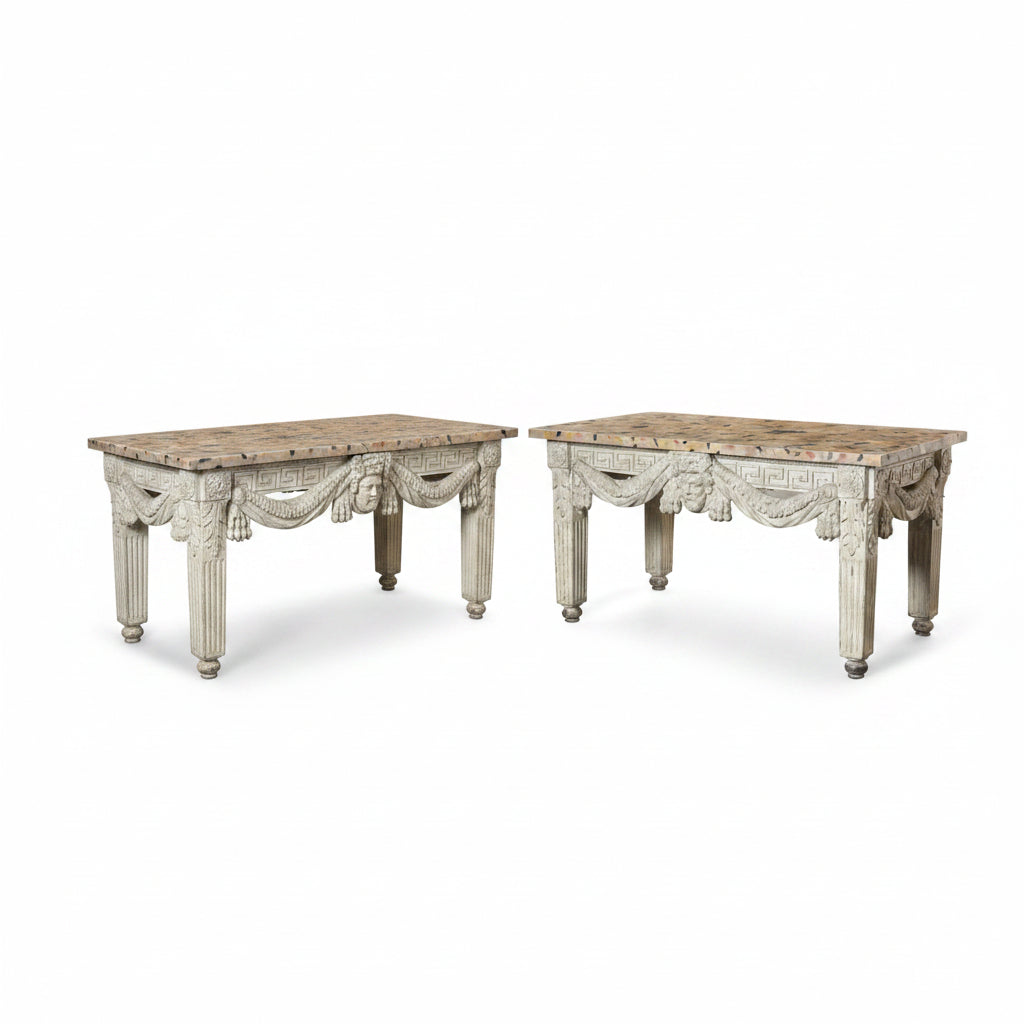 George II style white painted center tables in the manner of William Kent | Cayen Home