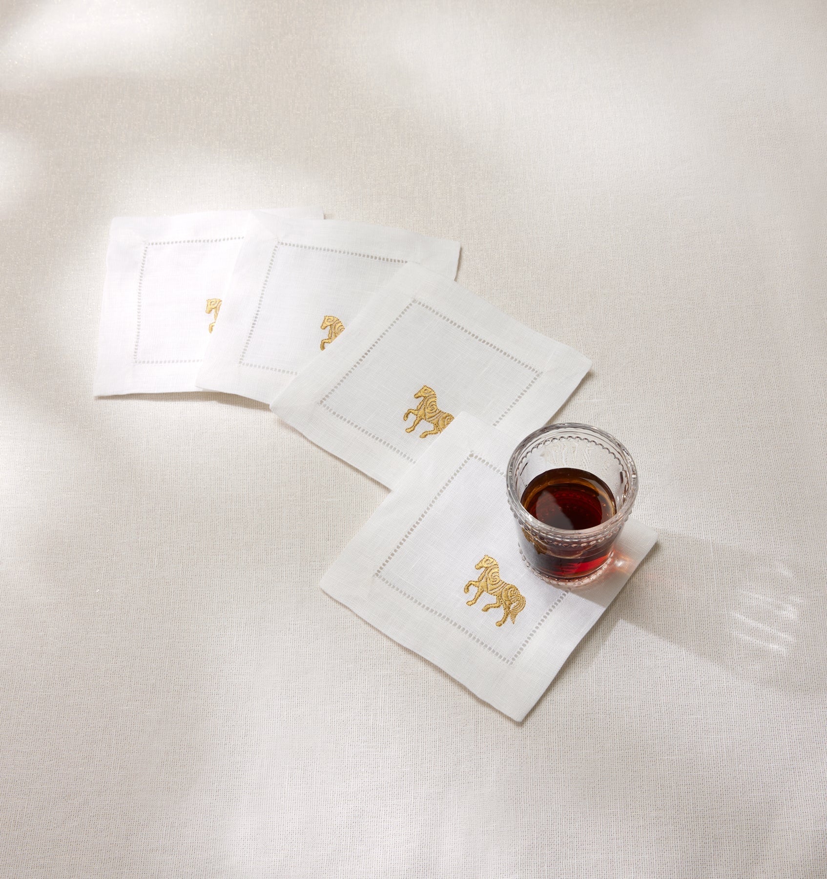 Sferra horse cocktail napkins, set of 4, view 4 | Cayen Home