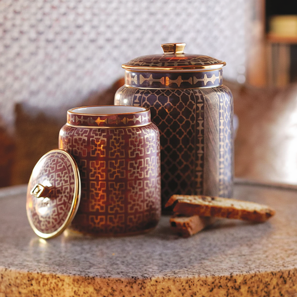 L'Objet Fortuny Ashanti canister, view 2 | Cayen Home