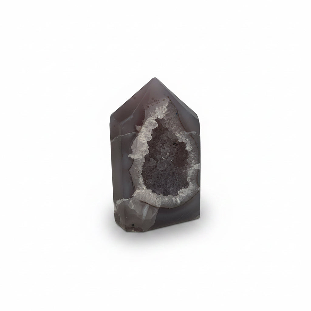 Agate point, polished with druze center, C | Cayen Home