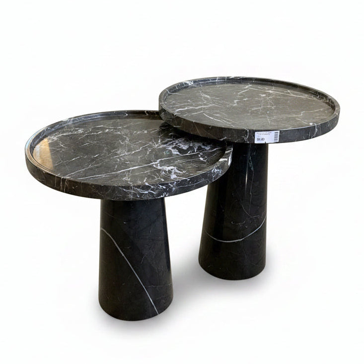 Black or white small side table, 46x45cm | Cayen Home