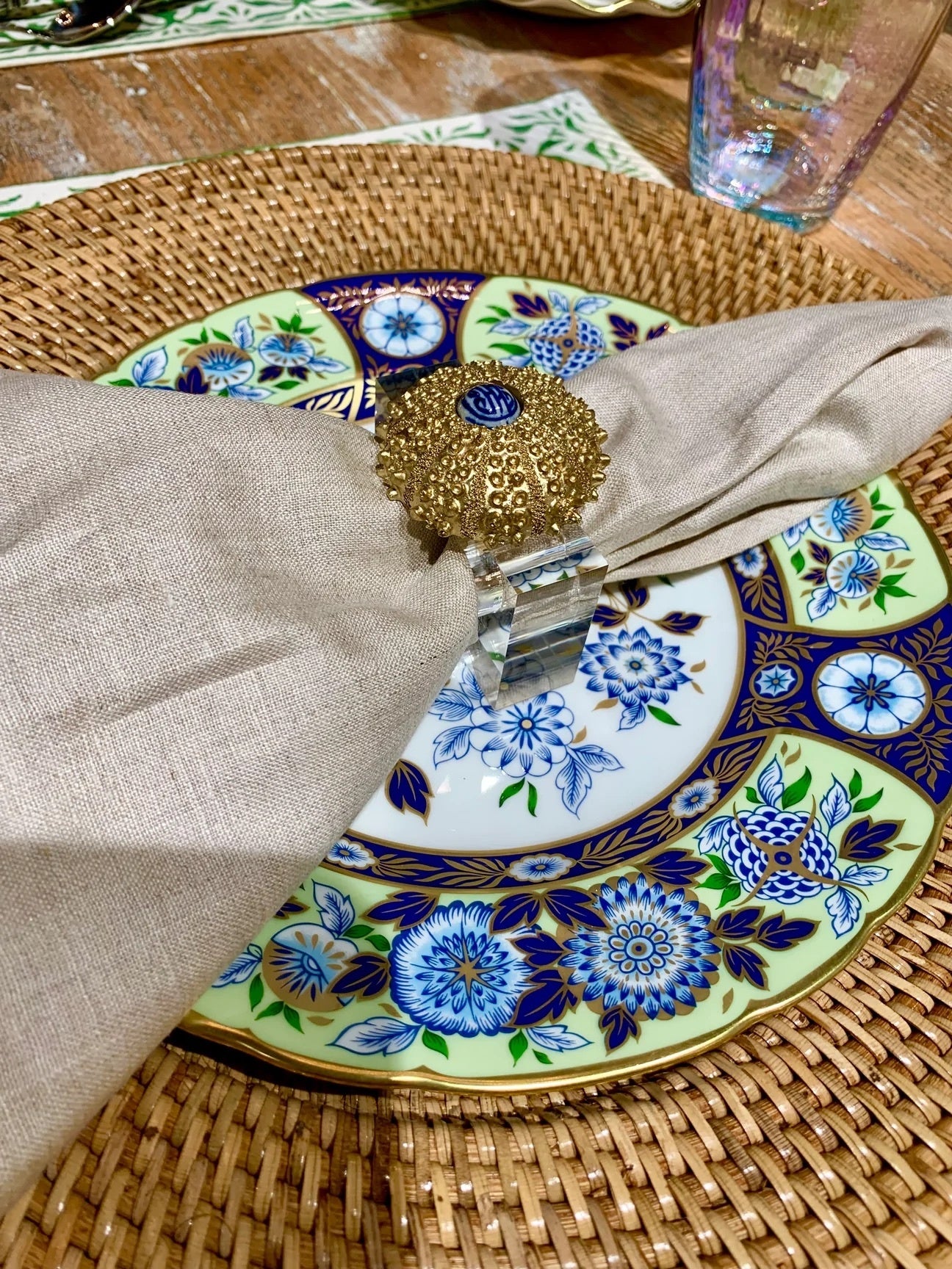 Southern Tribute sea urchin napkin rings, view 3 | Cayen Home