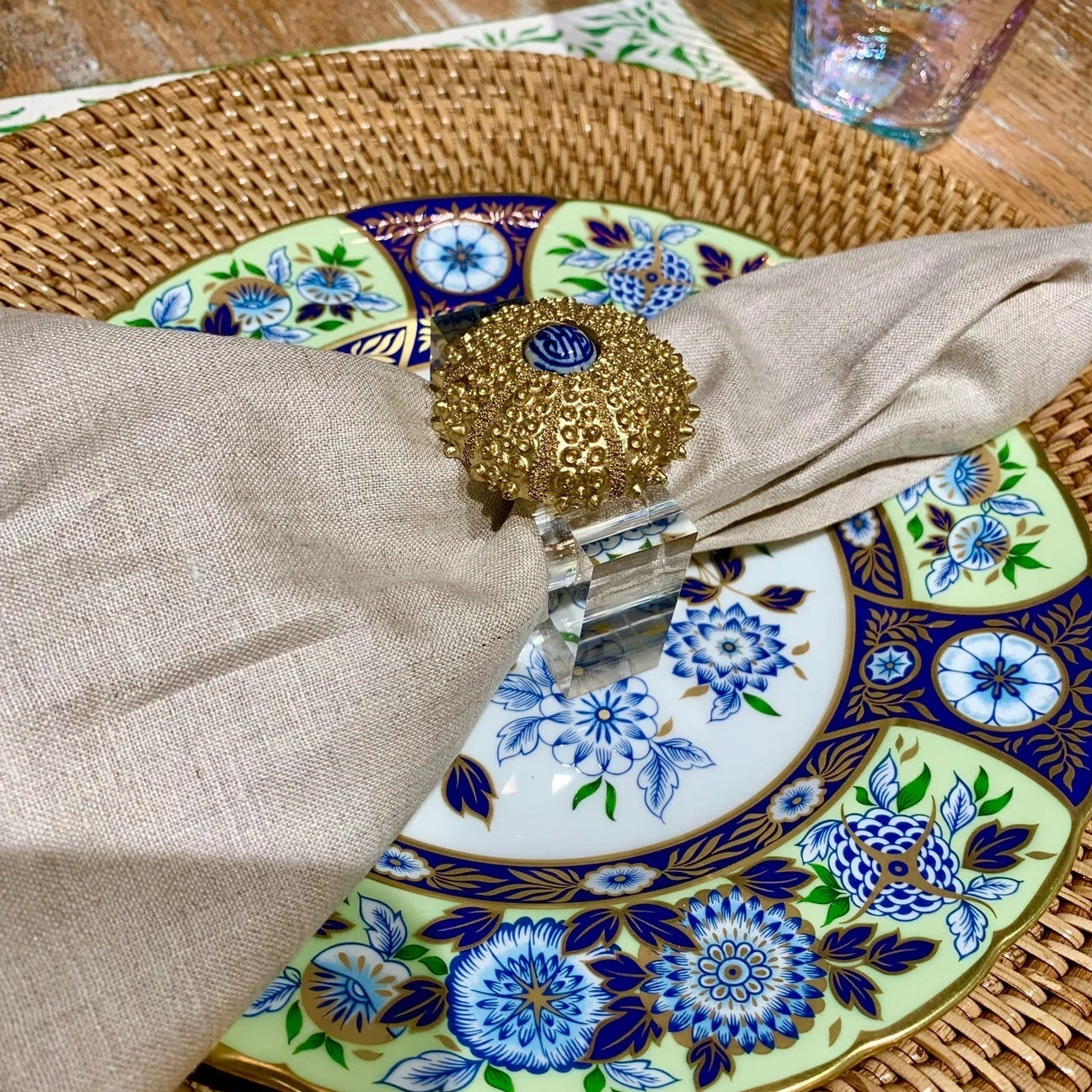 Southern Tribute sea urchin napkin rings, view 3 | Cayen Home