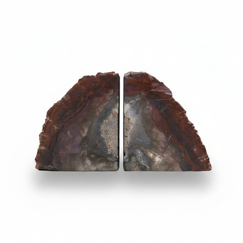 Petrified wood bookends, pair | Cayen Home