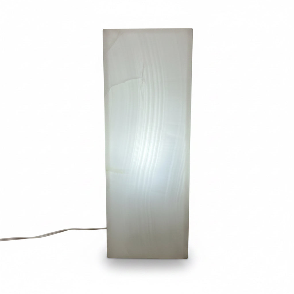 White onyx gemstone lamp, 40x15cm, view 3 | Cayen Home