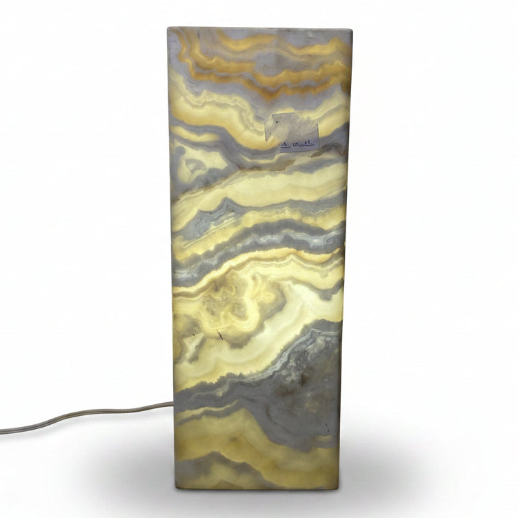 Banded onyx gemstone lamp, medium, 40x15cm | Cayen Home