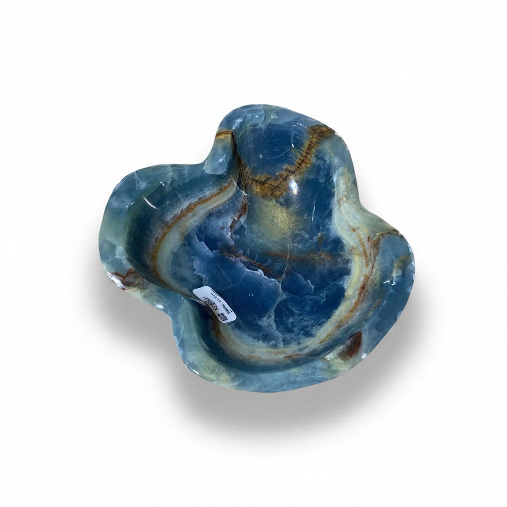 Blue onyx bowl, 19x18x6cm, view 2 | Cayen Home