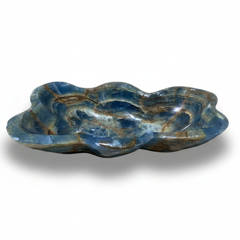 Blue onyx bowl, organic form | Cayen Home